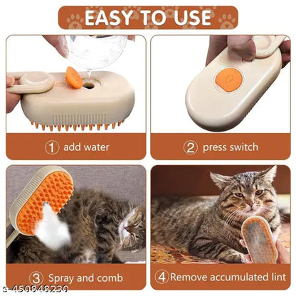 3 in 1 Pet Hair Removal Steam Comb, Perfect for Both Cats & Dogs 🐶🐱